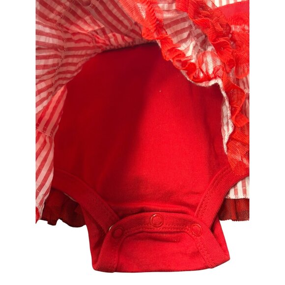 Disney Parks Minnie Mouse 12‑18M Red White Striped Ruffle Tutu Dress Girls - Picture 6 of 10